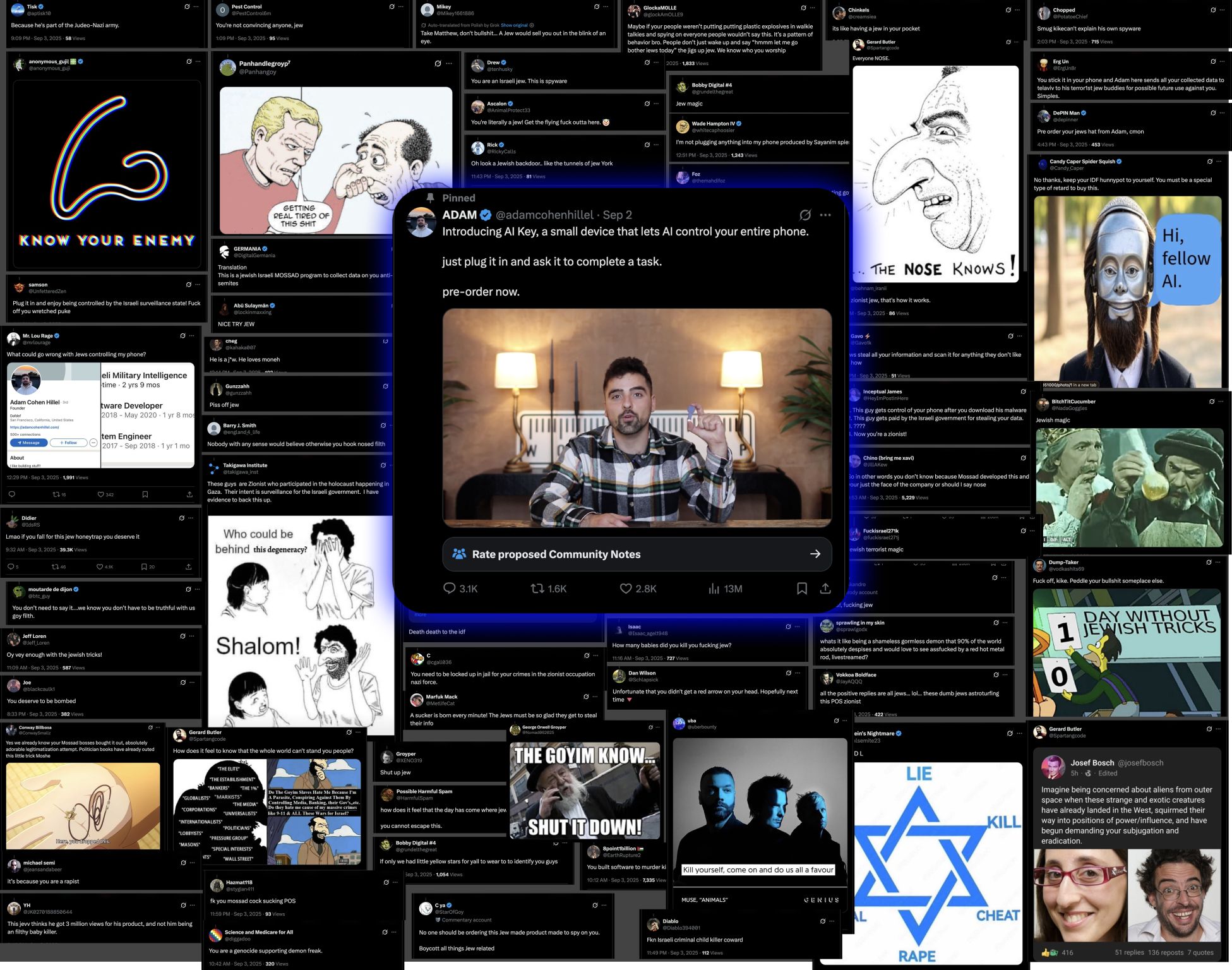 Antisemitic backlash received online